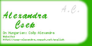 alexandra csep business card